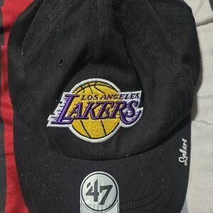 '47 Los Angeles Lakers Black and Purple Cap